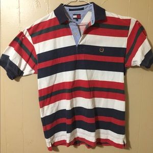 🔥 nice stripe 90’s tommy polo vintage